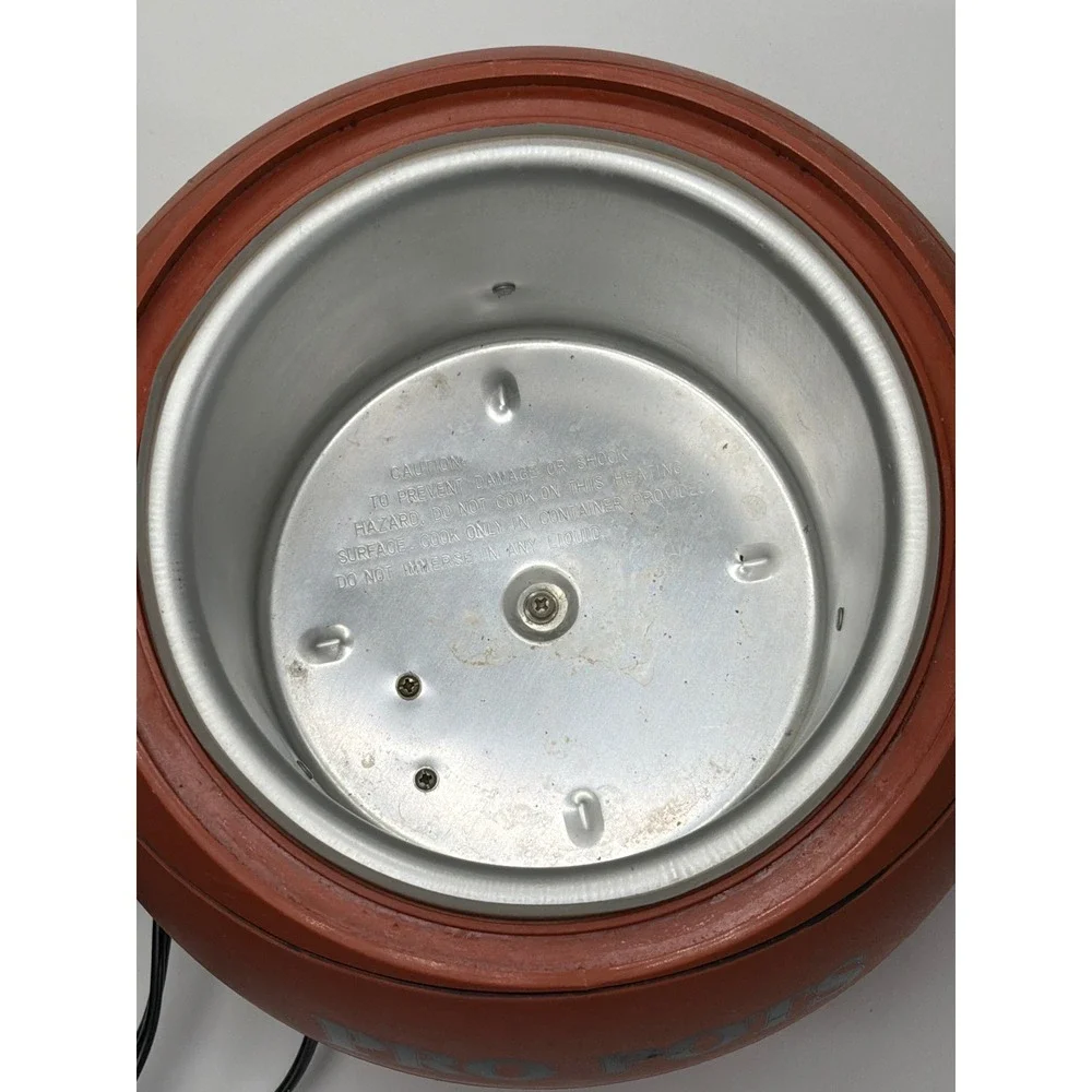ASCA Pro Pots Basketball Slow Cooker 1.5 Quart Dip Warmer Model BB-10 Orange